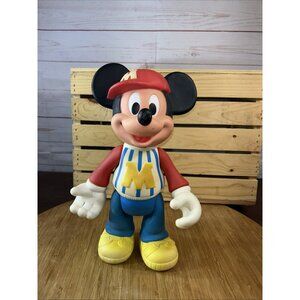 Mickey Mouse 12" VINTAGE 1976 TOY DOLL RUBBER WALT DISNEY PRODUCTIONS Stands